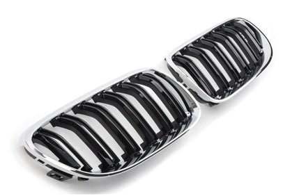 ⭐GRIGLIA DOPPIA STAFFA NERO LUCIDO ADATTO PER BMW E92 E93 06-10⭐