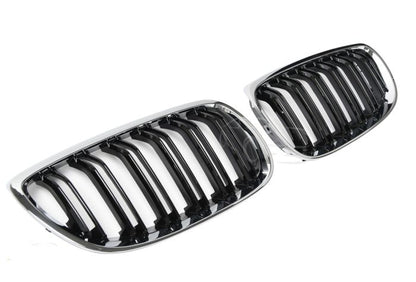 ⭐GRIGLIA DOPPIA PONTE CROMATA NERA ADATTO PER BMW SERIE 3 E92 E93 06-10⭐