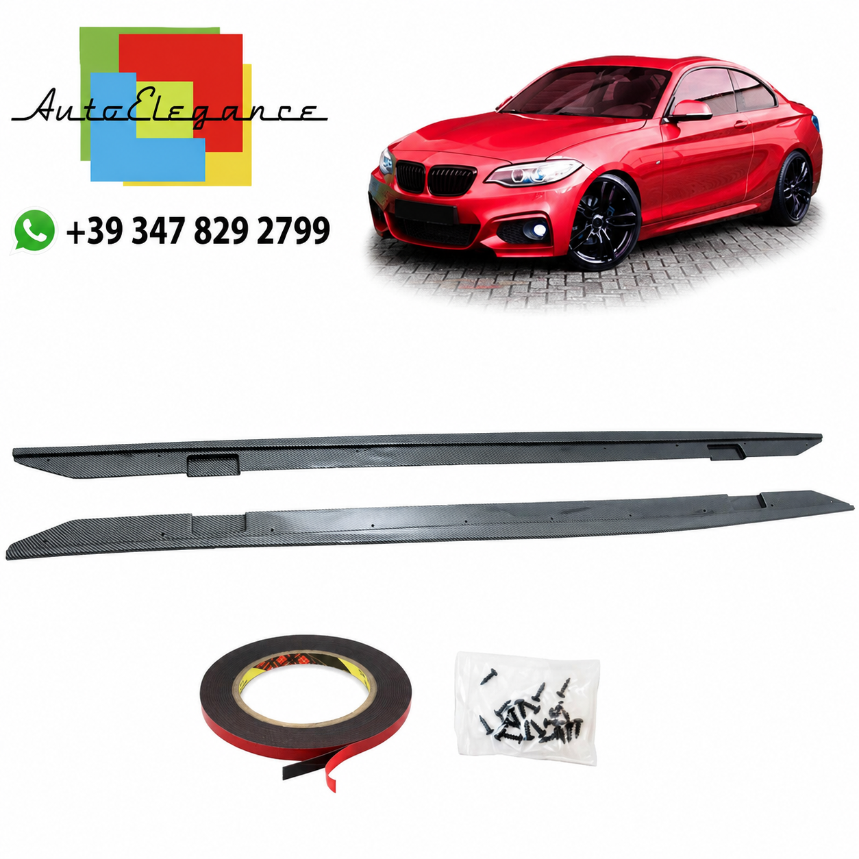 👉Minigonne Laterali BMW F22/F23 (12-21) Carbon Look👈