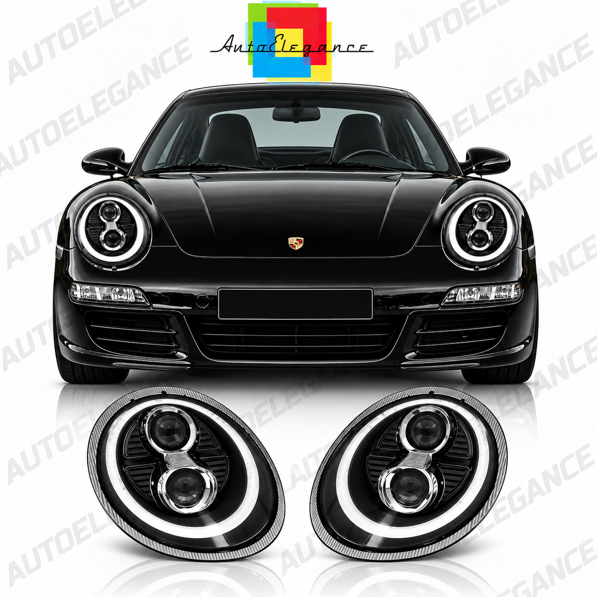 ART.6001 FARI ANTERIORI ADATTO PER PORSCHE 911 (997) 04-09