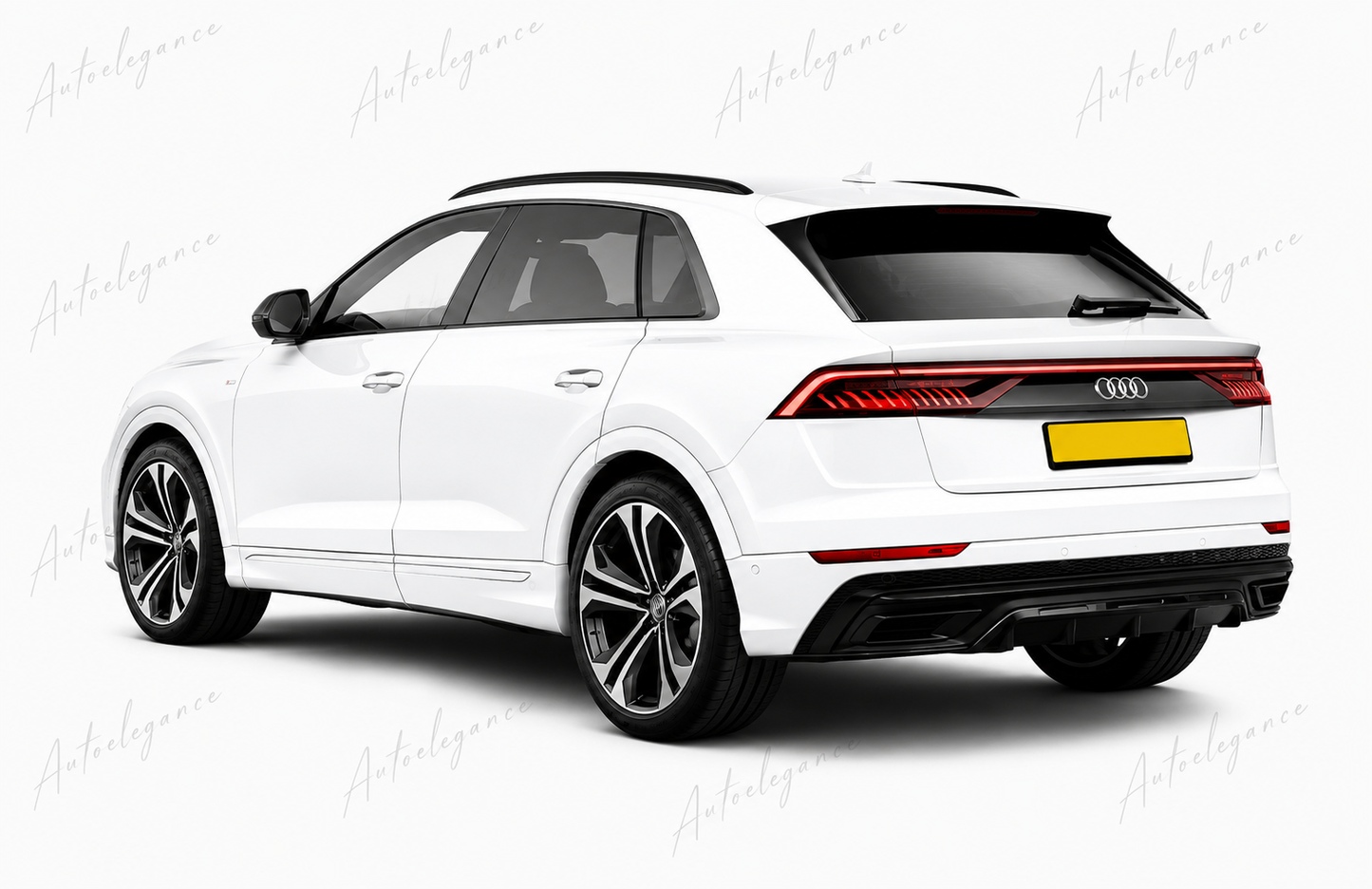 🔥ART.9896 DIFFUSORE POSTERIORE PER AUDI Q8 S LINE 2018+ NERO LUCIDO🔥