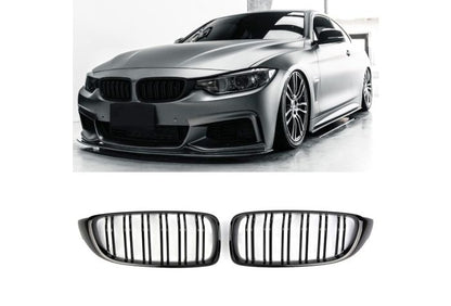 ⭐GRIGLIA DEL RADIATORE DOPPIA STRISCIA NERA LU ADATTO PER BMW SERIE 4 F32 SPORT⭐