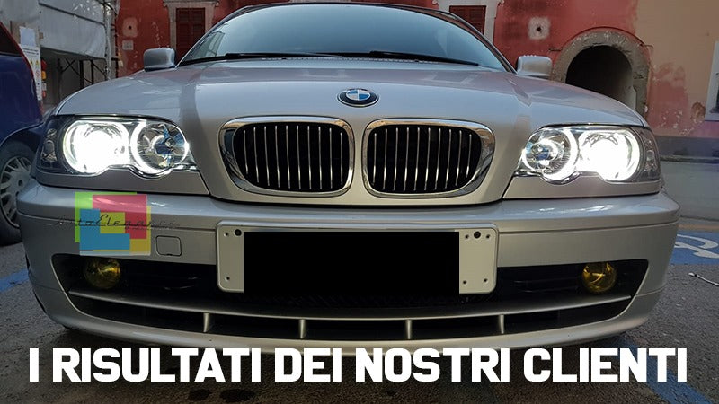 Headlights suitable for BMW 3 Series E46 Limousine Touring (05.1998-08.2001) Angel Eyes N