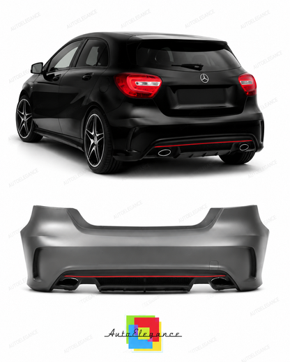 💕PARAURTI POSTERIORE MERCEDES CLASSE A W176 12-15 LOOK AMG💕