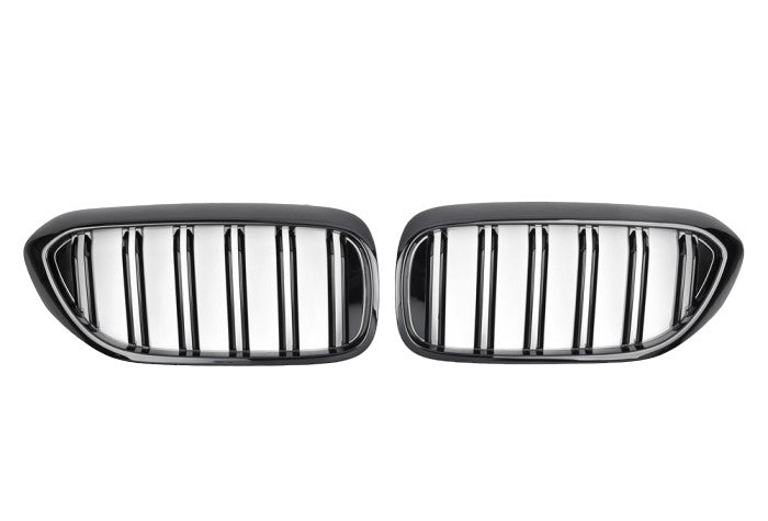 ✨GRIGLIA RADIATORE DOPPIA STAFFA NERO LUCIDO PER BMW SERIE 5 G30 G31 ✨