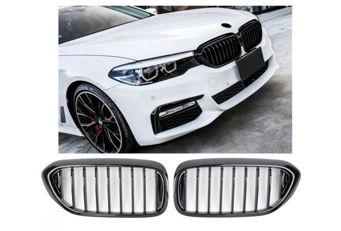 ✨GRIGLIA ANTERIORE NERO OPACO PER BMW SERIE 5 G30 G31 ✨