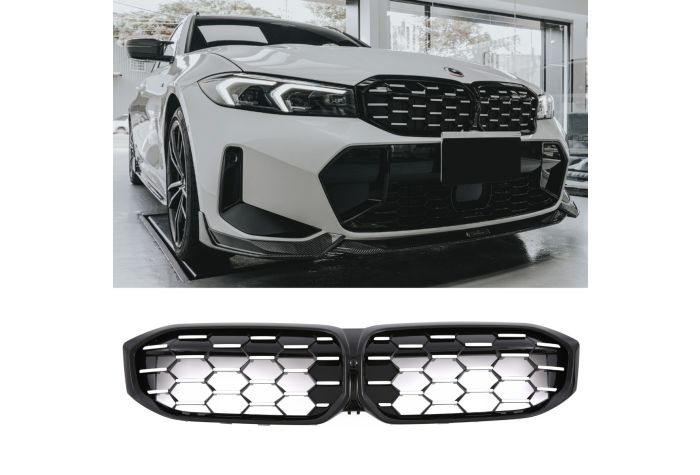GRILLE SUITABLE FOR BMW 3 SERIES G20 G21 LCI GRILLE DOUBLE BAR BLACK CHROME 