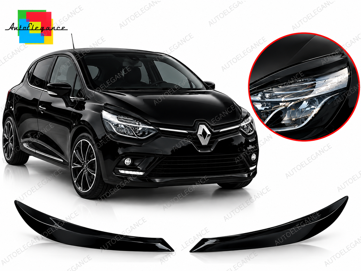 👉Sopracciglia Fari Adatto per Renault Clio MK4 2012-2019 Plastica ABS👈