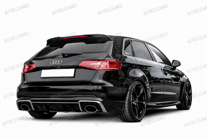 💫Diffusore Sotto Paraurti RS3 Nero Lucido per Audi A3 8V 2012-2016💫