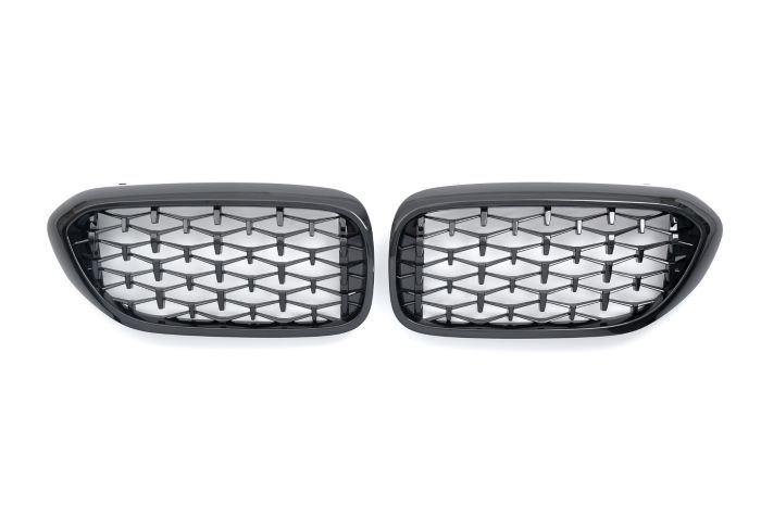 ✨GRIGLIA DIAMANTE NERO LUCIDO PER BMW SERIE 5 G30 G31 ✨