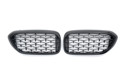 ✨GRIGLIA DIAMANTE NERO LUCIDO PER BMW SERIE 5 G30 G31 ✨