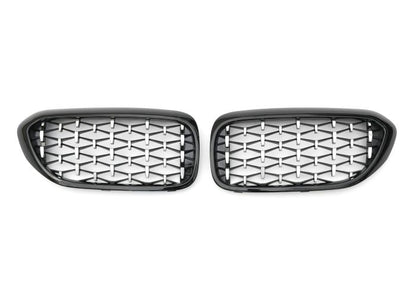 ✨GRIGLIA RADIATORE DIAMOND BLACK PER BMW SERIE 5 G30 G31 ✨