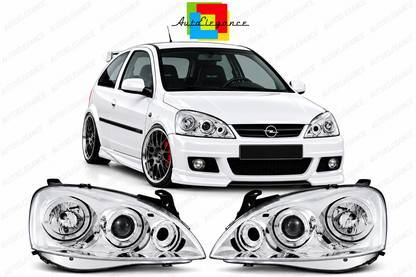 ART.6125 FARI ANTERIORI ADATTO PER OPEL CORSA C 2000 - 2006 LED