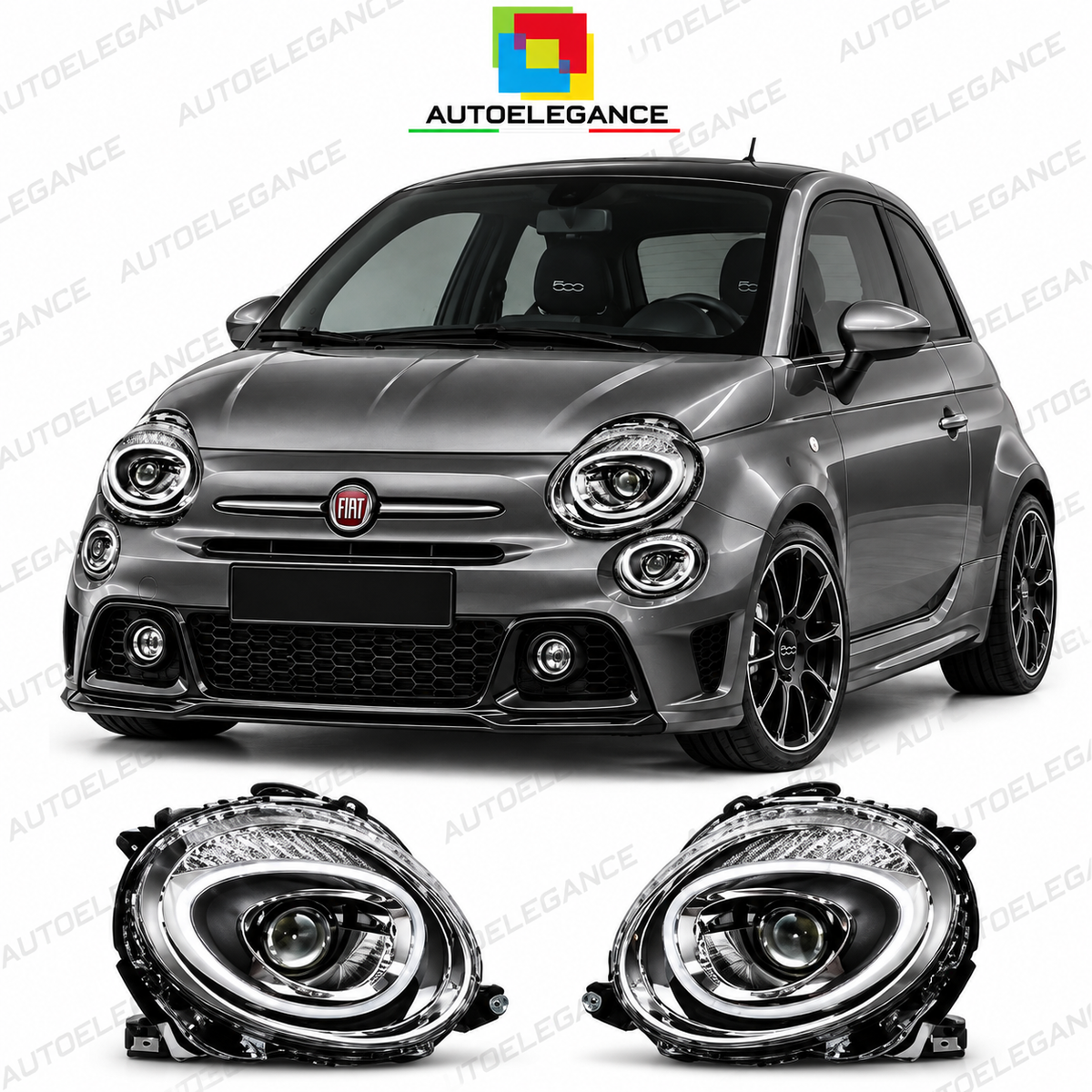 ART.10738 FARI  ANTERIORI ADATTO  PER  FIAT  500 15-20