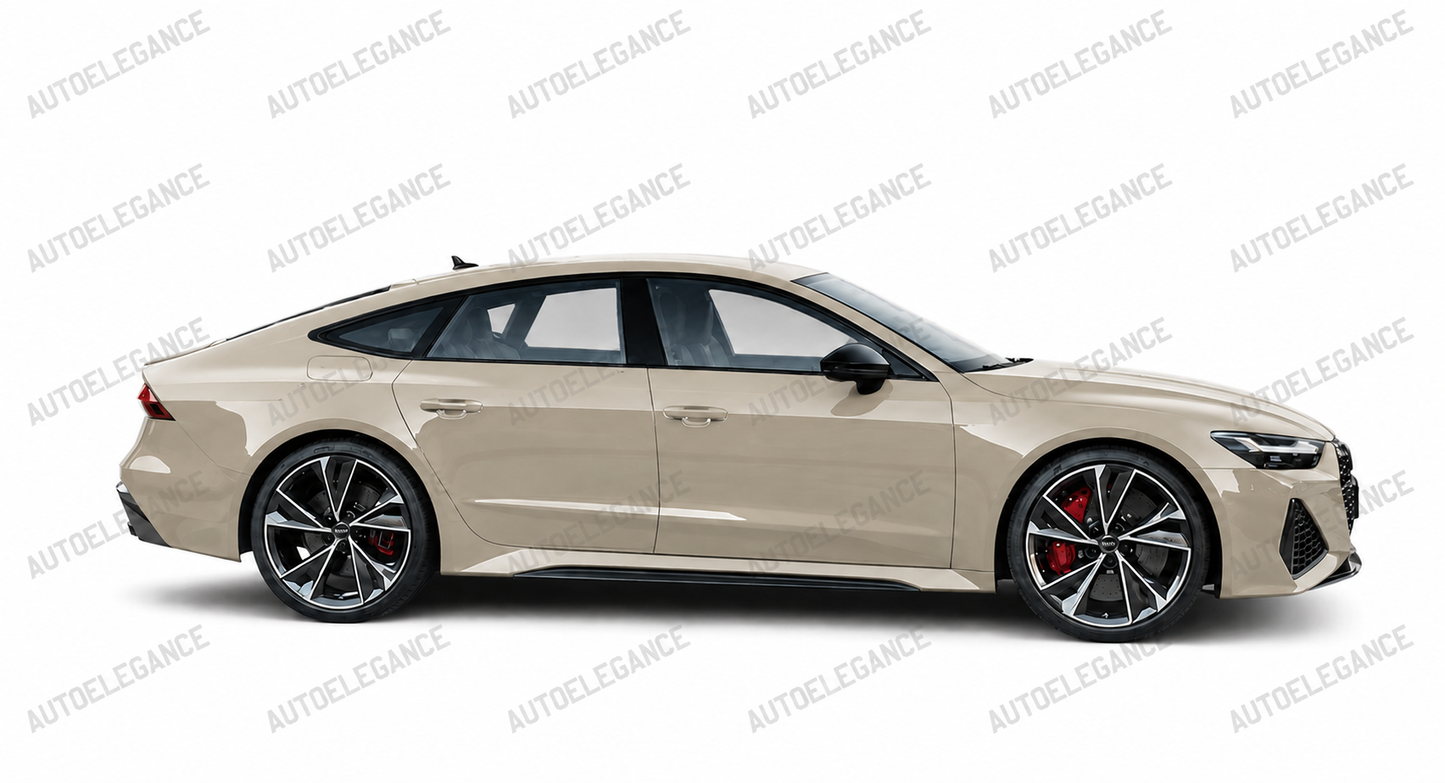 💫ART.10228 PROFILI LATERALI PER AUDI A7 18- LOOK RS7 IN ABS💫