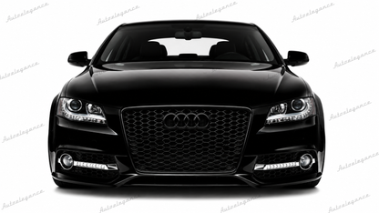 🔥ART.0610 GRIGLIA ANTERIORE ADATTO PER AUDI A4 B8 2007-2011 LOOK RS4, NERO🔥