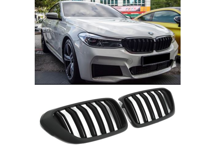 ✨GRIGLIA SPORT GRILL DOPPIA STAFFA NERO OPACO PER BMW SERIE 6 G32✨