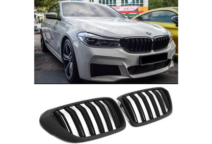 ✨GRIGLIA SPORT GRILL DOPPIA STAFFA NERO OPACO PER BMW SERIE 6 G32✨