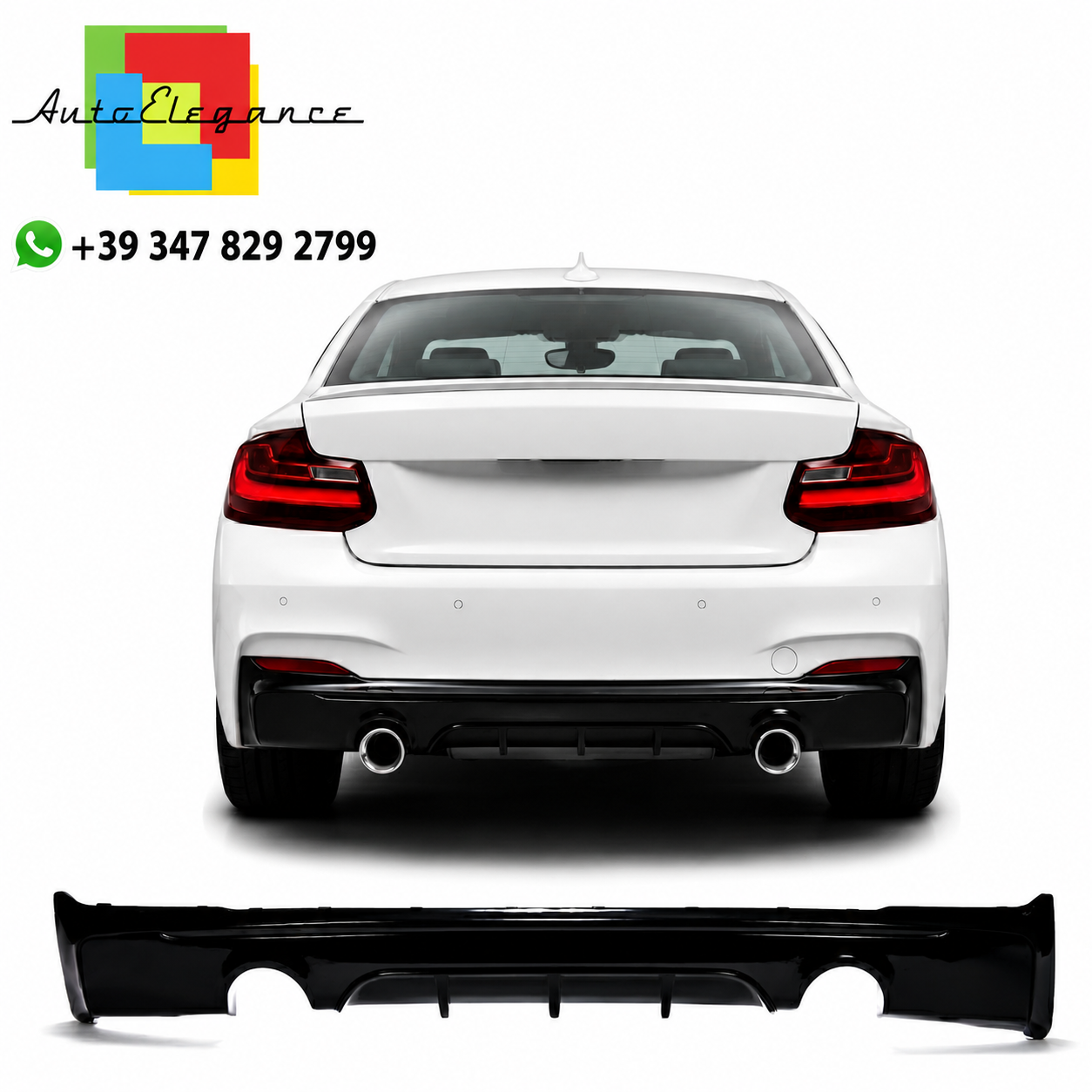 SPLITTER SUITABLE FOR VW GOLF 8 GTI GTD RLINE LOOK GLOSSY BLACK SPORTY DESIGN 
