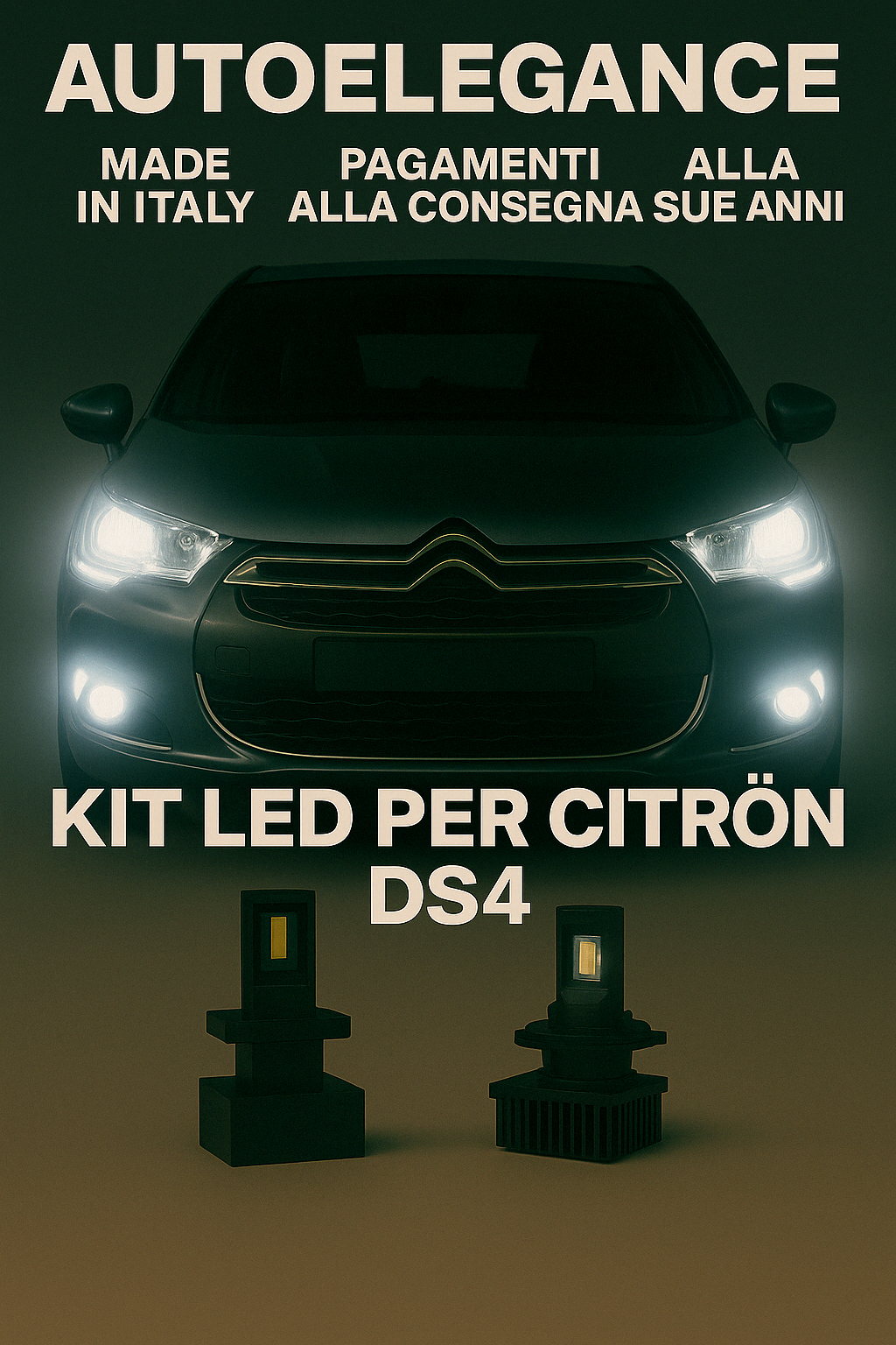 ❤️KIT LED D1S 6000K BIANCO GHIACCIO ANABBAGLIANTI PER CITROEN  DS4❤️