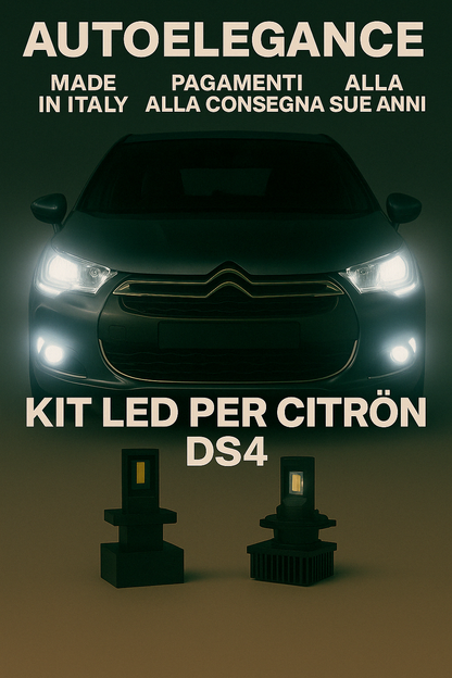 ❤️KIT LED D1S 6000K BIANCO GHIACCIO ANABBAGLIANTI PER CITROEN  DS4❤️