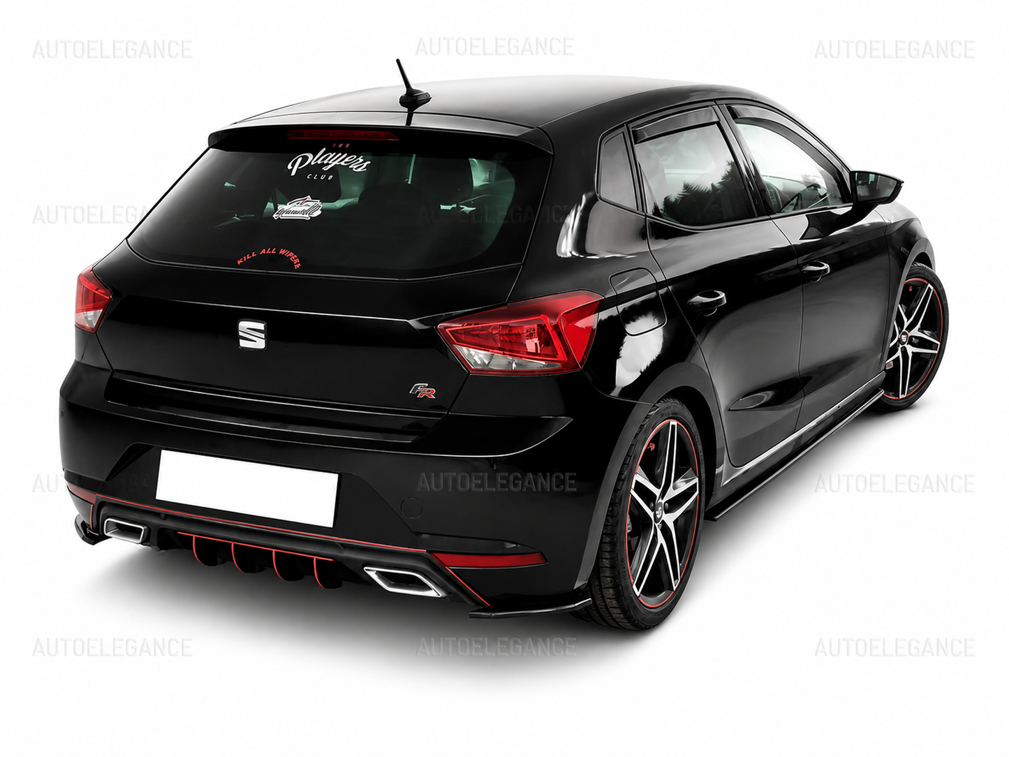 💫ART.9752 SOTTO MINIGONNE PER SEAT IBIZA V5 NERO LUCIDO💫