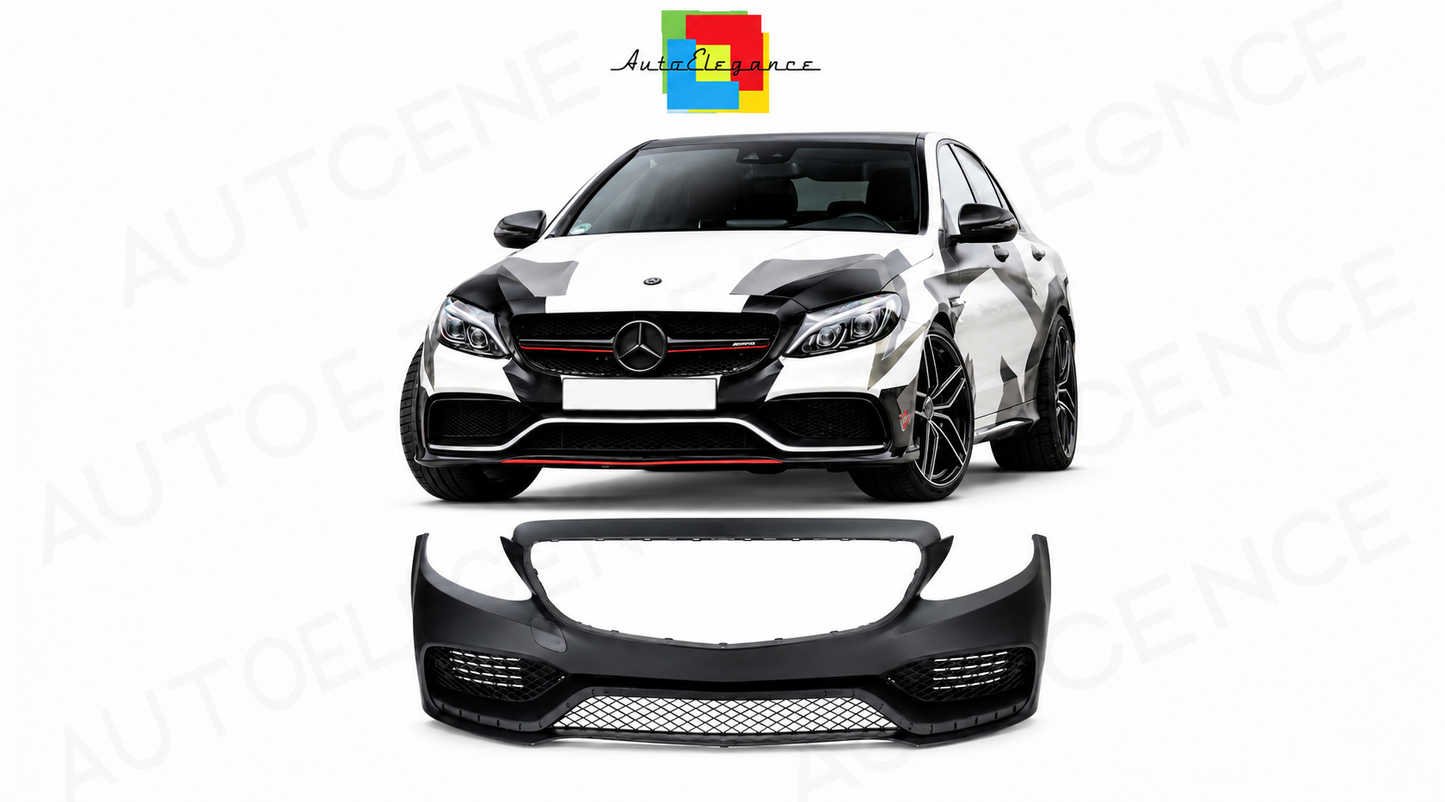 💕PARAURTI ANTERIORE MERCEDES CLASSE C W205 15-18 LOOK AMG C63💕