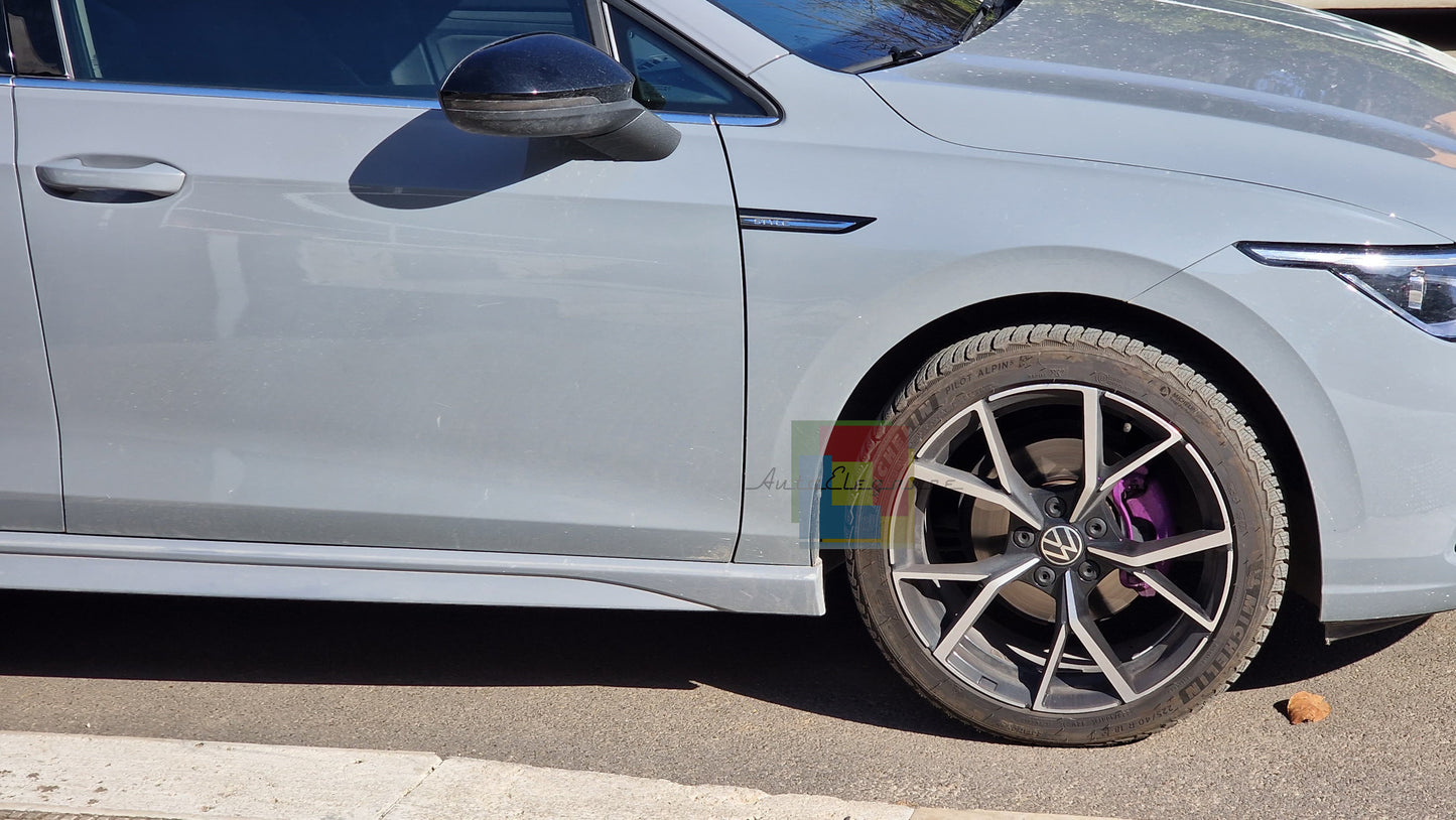 💎1080 MINIGONNE ADATTE PER VW GOLF 8 LOOK R NERO LUCIDO (TOP)💎