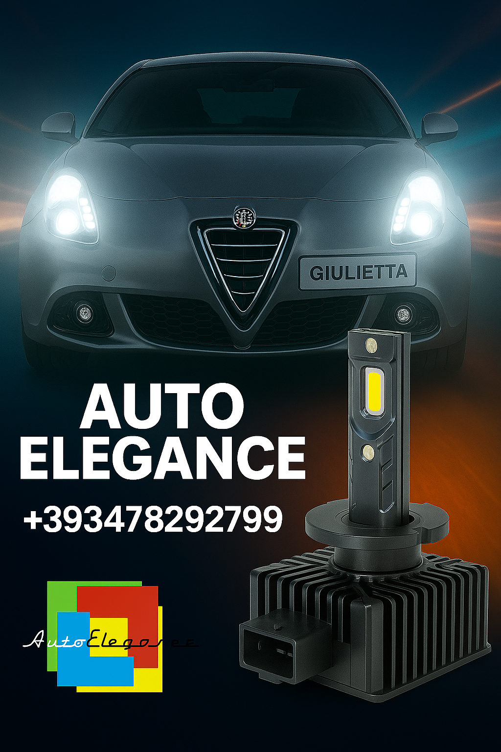 💕COPPIA LAMPADE D1S LED DA XENON A LED PER  ALFA ROMEO GIULIETTA 6000K BIANCO💕