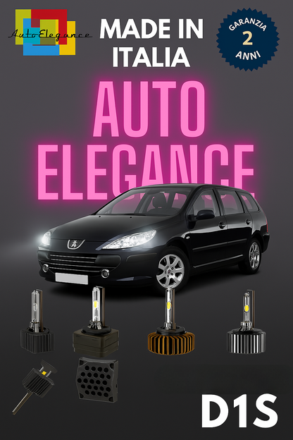 ❤️ KIT LED D1S 6000K BIANCO GHIACCIO ANABBAGLIANTI PER  PEUGEOT 307❤️