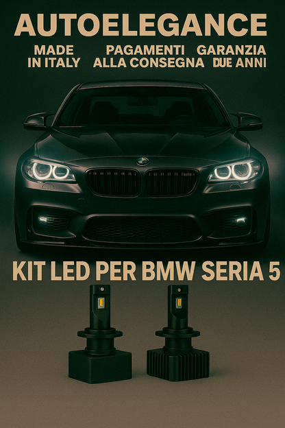 ❤️KIT LED D1S 6000K BIANCO GHIACCIO ANABBAGLIANTI PER BMW SERIA 5❤️