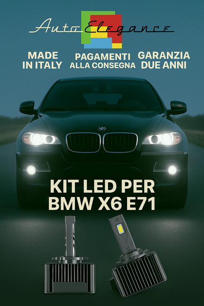 🔥 KIT LED D1S 6000K BIANCO CANBUS Anabbaglianti per BMW X6 E71 🔥