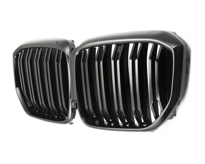🎀Griglia Sportiva Doppia Barra Nero Lucido per BMW X5 G05 LCI 2023+🎀