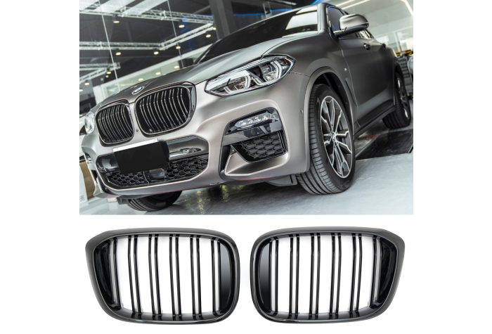 ✨GRIGLIA DOPPIO PONTE NERO OPACO ADATTO PER BMW X3 X4 G01 G02✨