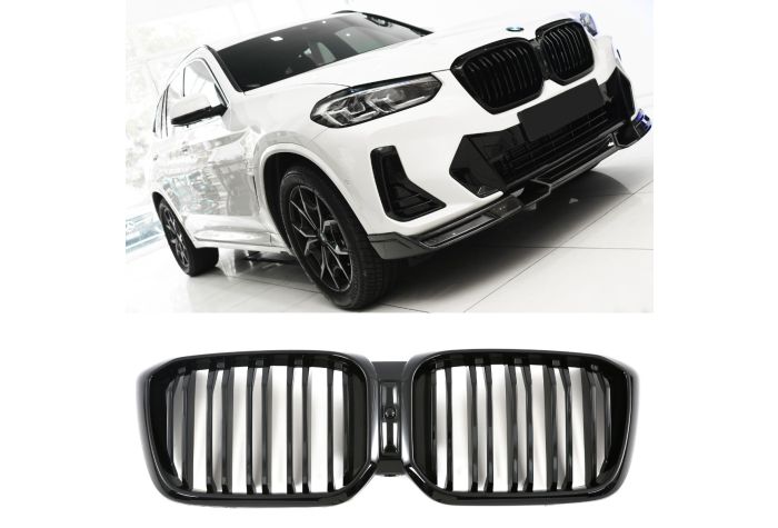 ✨GRIGLIA RADIATORE NERO LUCIDO ADATTO PER BMW X3 X4 G01 G02 LCI ✨