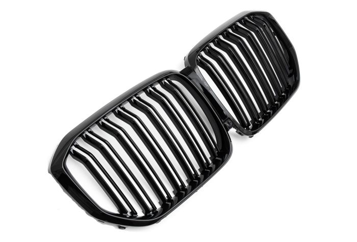 ✨GLOSSY BLACK DOUBLE BRACKET RADIATOR GRILLE SUITABLE FOR BMW X5 G05 2018-2023✨