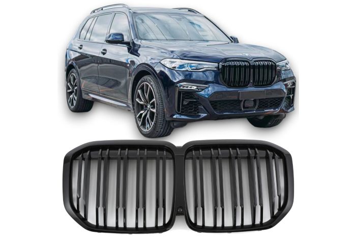 ✨GLOSSY BLACK DOUBLE BRACKET GRILLE SUITABLE FOR BMW X7 G07✨