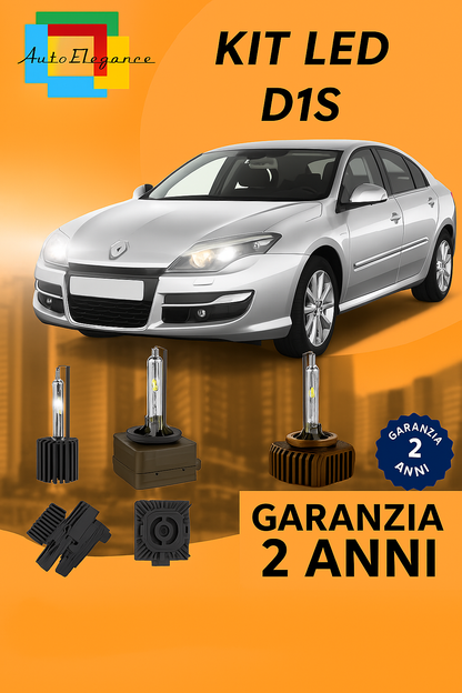 ❤️ KIT LED D1S 6000K BIANCO GHIACCIO ANABBAGLIANTI PER  RENAULT LAGUNA ❤️