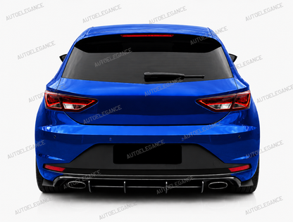 💫ART.10167 Diffusore Posteriore per Seat Leon Mk3 2012-2016 Nero Opaco ABS💫