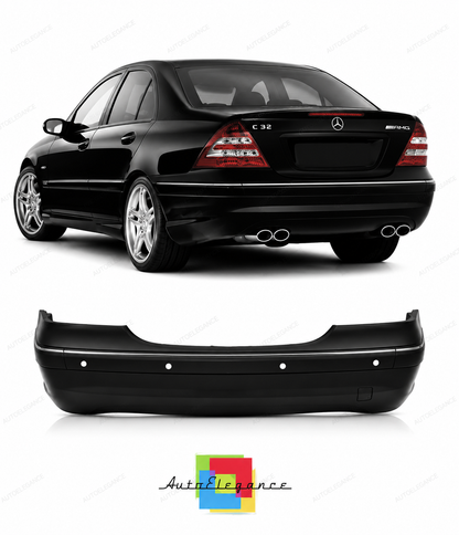 💕PARAURTI POSTERIORE MERCEDES CLASSE C W203 SEDAN 01-07 LOOK C32 AMG PDC💕