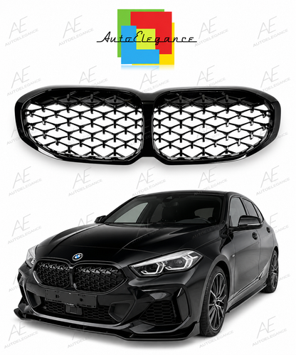 👉Griglia a diamante adatto per BMW Serie 1 (F40) 19-24 Nero lucido👈