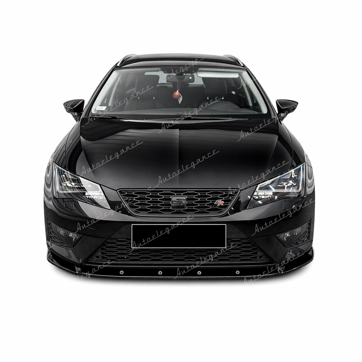 🔥ART.9573 SPLITTER ANTERIORE LEON MK 3 MAX V1 IN PLASTICA NERO LUCIDO 12-16🔥