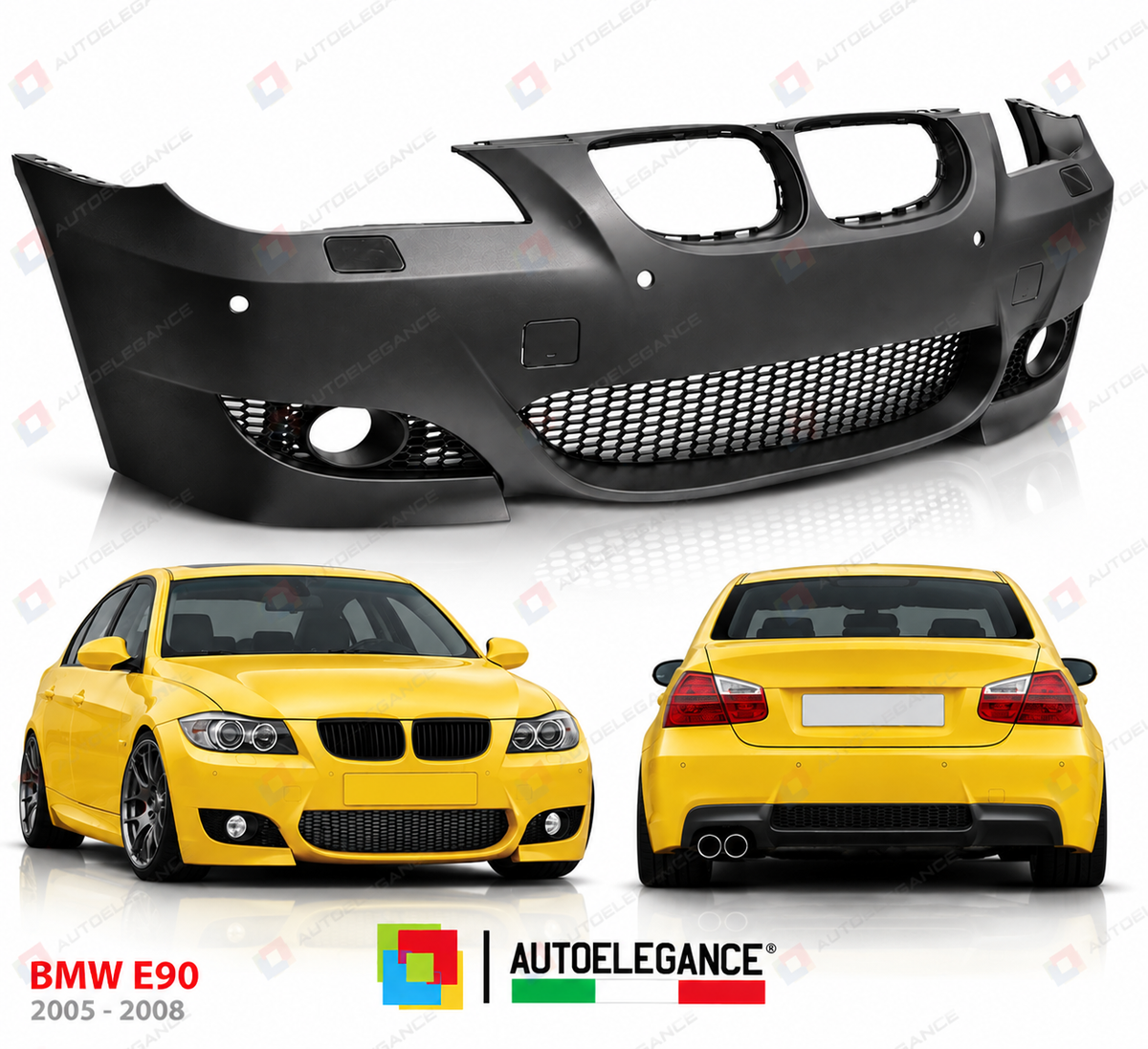 PARAURTI ANTERIORE STILE SPORT PDC adatto per BMW E60/E61 03-07 LOOK M3