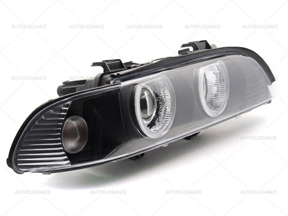 💫ART.10092 FARI ANTERIORI XENON "ANGEL EYES" NERI PER BMW E39 LCI 00-03💫