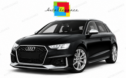 💕PARAURTI ANTERIORE AUDI A4 B9 15-19 RS4 PDC ARGENTO-NERO💕