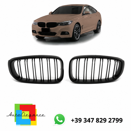 👉Griglia anteriore a doppia linea nero opaco per BMW Serie 3 F34 GT 13-20👈