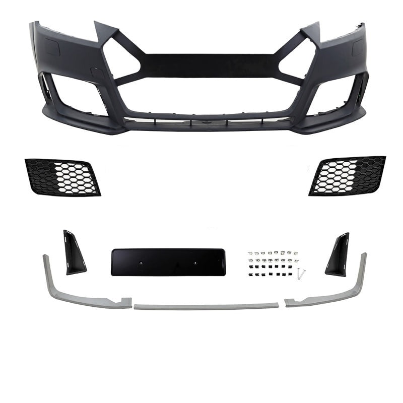 PARAURTI ANTERIORE ADATTO PER AUDI RSTT 8S 2014+ LOOK RS DESIGN SPORTIVO (senza griglia))