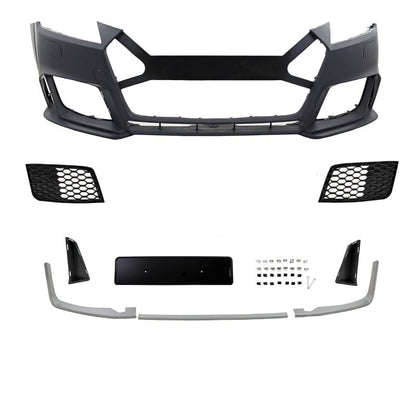 PARAURTI ANTERIORE ADATTO PER AUDI RSTT 8S 2014+ LOOK RS DESIGN SPORTIVO (senza griglia))