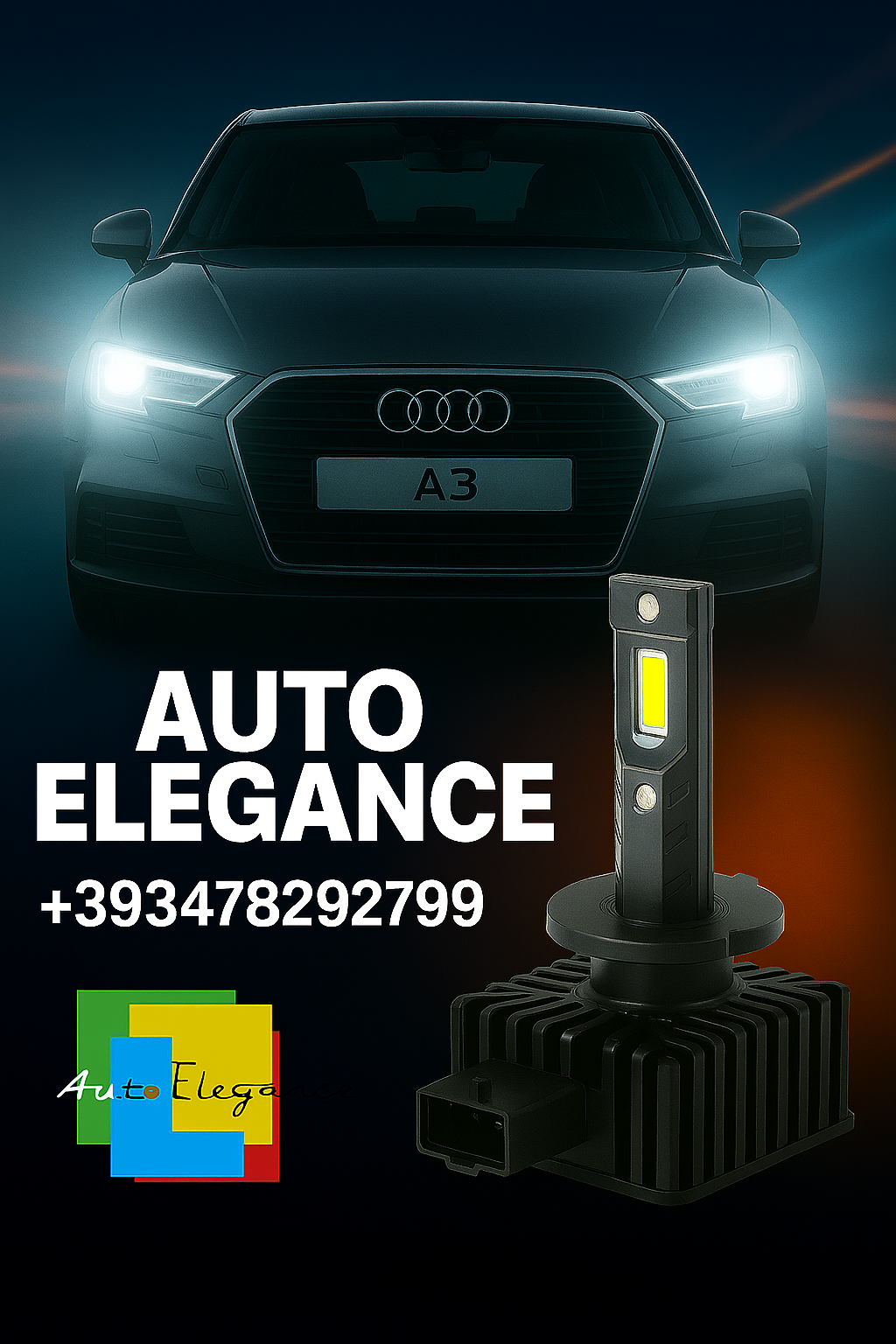 💕COPPIA LAMPADE D1S LED DA XENON A LED PER  AUDI A3 8P💕