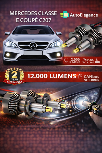 KIT LED Classe E Coupé C207 ANABAGLIANTI H7 CANBUS Bianco 6500K 360 gradi